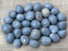 Angelite Pebble, 1-1.5 Inch Large Angelite Tumbled Stone, Angelite Palm Stone picture