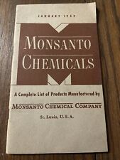 Vintage MONSANTO Chemicals 1942 Product Booklet Brochure St Louis MO picture
