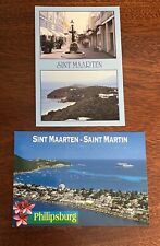 2 Sint Maarten St Saint Martin Philipsburg Unposted Postcard; City Island Beach picture