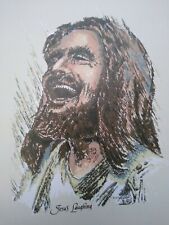 Jesus Laughing Religious Decal Sticker Christian Art 4 x 5 Original Unique NEW picture