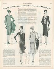 1928 Pictorial Review Fashion Princess Frock Capelets Vtg Print Story PR3 picture