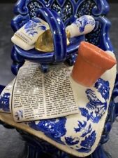 Paul Cardew Blue Willow Garden Chair Doulton Teapot Tiny Flaw picture