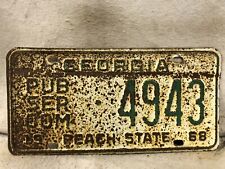 Vintage 1968 Georgia Public Service Commission License Plate picture