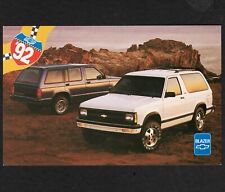 1992 Chevrolet S-10 BLAZERS: Original Dealer Promotional Postcard UNUSED VG+/Ex picture