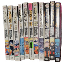 Lot of 10 Naruto Shonen Jump Manga Graphic Novel Softcover Books English picture