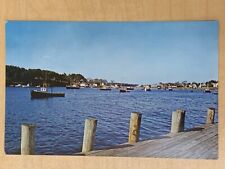 Mackerel Cove Maine - Vintage Post Card with Abraham Lincoln rare U.S.Four Cent picture