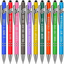 10 Pieces Ballpoint Pens Office Inspirational Quotes Snarky Screen Touch Styl... picture