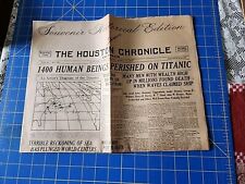 Vintage Houston Chronicle Newspaper Souvenir Collection (Titanic) picture
