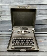 1940 Vintage Remington Rand Typewriter Deluxe Model 5 Black With Case Tested picture