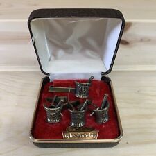 Exc For Schering By His Lordship Pharmacists Metal Mortar & Pestle Cuff Link Set picture