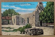 Mission San Francisco de Espada Fourth Mission San Antonio Texas Linen Postcard picture