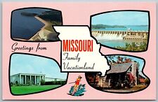 MISSOURI Family Vacationland Multiview 1960s Postcard picture
