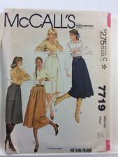 1981 McCalls 7719 Vintage Sewing Pattern Womens Skirts Size 12 picture