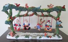 Jaimy Holiday Christmas Swings Resin Figures on Swings great condition Vintage picture
