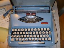 Vintage Working 1960's Royal Parade Blue Portable Typewriter with Case (HOLLAND) picture