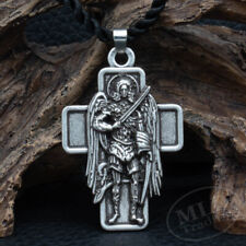 Archangel Patron Saint St Michael Battle Cross Pendant Necklace For Protection picture
