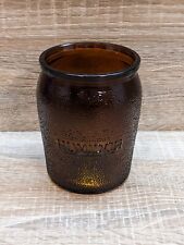 VTG Dun-Rite Wood Nov Inc. Duraglass Amber Textured Humidor Tobacco Jar (NO LID) picture