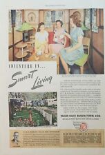 1947 Trailer Coach Manufacturers Association Vintage Ad Smart Living picture