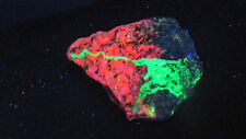 Pink Rhodonite crystal Willemite Vein fluorescent mineral rock Franklin labelO44 picture