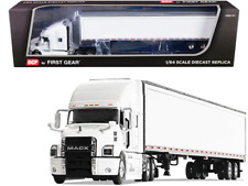 Mack Anthem Sleeper Cab with 53' Trailer White 1/64 Diecast Model picture