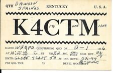 QSL 1956 Dawson Springs Kentucky   radio card picture