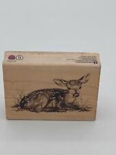 WOODEN RUBBER STAMP DEER / FAWN picture