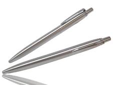 (Set of 2) Vintage Parker Arrow Ballpoint Pen Silver Chrome Plate Made in UK New picture