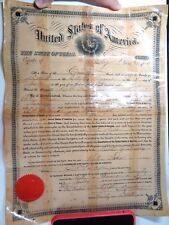 Antique 1902 Certificate of Final Naturalization, State of Texas. picture