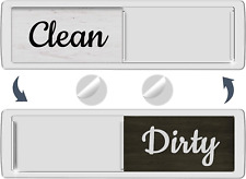 Dishwasher Magnet Clean Dirty Sign, Farmhouse Rustic Wood Design Black and White picture