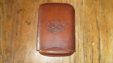 VINTAGE  SUPERIOR WARRANTED  2-PIECE  LEATHER  TOBACCO POUCH picture