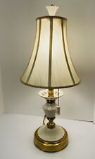 Quoizel Lenox Fluted Column Brass Base Table Lamp w/Original Shade-Beautiful picture
