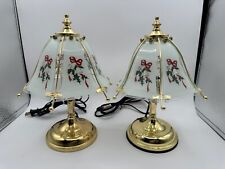 Matching Pair VTG Underwriters Labs 1993 Christmas Bells Touch Lamps 11