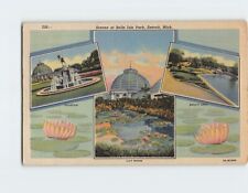 Postcard Scenes at Belle Isle Park Detroit Michigan USA picture