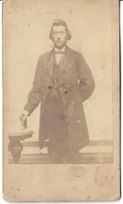 CDV Photo 1864-66 Man Standing Holding Book- Civil War Tax Stamp picture