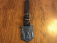 Rare Vintage Pepsi Cola Delicious Healthful Watch Fob Tag New Bern NC W/ Leather picture