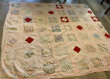 Vintage Patchwork Quilt Top, Square Within A Square, Mid 1900’s, As Is, Cutter picture