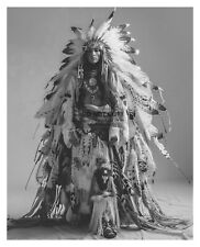 GORGEOUS YOUNG NATIVE AMERICAN LADY WEARING FEATHER CLOTHING 8X10 FANTASY PHOTO picture