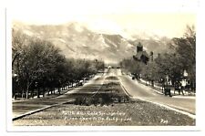Colorado Springs, Co real-photo: Platte Ave., Pike's Peak, 1918, signed Dye picture