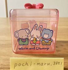 Vintage Sanrio 1984 Cheery Chums Cube Shaped Container Box Rare Kawaii Japan picture