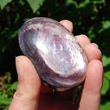 2.6in 102g AAA Gem Lepidolite Crystal Palm Stone, Madagascar picture