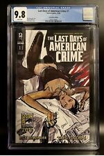 THE LAST DAYS OF AMERICAN CRIME #1 CGC 9.8 SDCC Variant Ltd to 500 Copies Movie picture