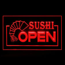 110019 OPEN Sushi Shop Restaurant Bar Cafe Display Lighting Neon Sign picture