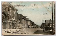 EDWARDSVILLE ILLINOIS ~  MAIN STREET HORSE DRAWN dirt road Madison County picture