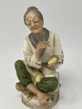 ARDCO FINE QUALITY FIGURINES Old Woman Dallas BISQUE PORCELAIN Japan 6 inch picture
