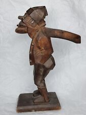 Vintage Antique Hand Carved Wood Nutcracker Old Man 32 cm Tall  picture