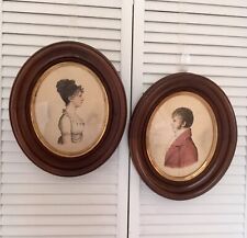 Antique Set Of Oval Framed Mr & Mrs Lithograph Bust Portraits picture