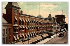 New York Rochester ~ Osburn House & YMCA ~ Trolly main street UNP picture