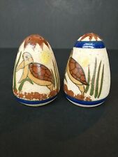 Vintage Sea Turtle Stoneware Salt & Pepper Shakers Souvenir Mexico EUC picture