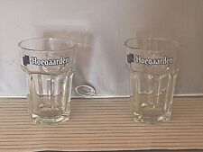 Set Of Hoegaarden Original Belgian White Hexagonal Logo Beer Glasses picture