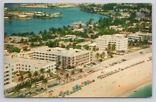 Postcard Airview Of Modern Ocean Front Hotels Fort Lauderdale Florida picture